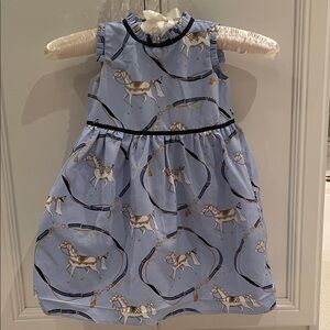 Janie and Jack Blue Horse Print Dress